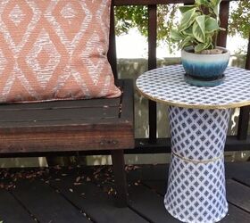 How to Make a Chic DIY Round End Table Out of Cheap Trash Cans