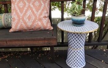 How to Make a Chic DIY Round End Table Out of Cheap Trash Cans