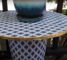 how to make a chic diy round end table out of cheap trash cans, Attaching the tabletop