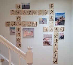 Cómo hice un muro de fotos de Scrabble familiar