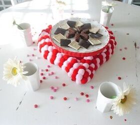 mesa de san valentn rosa y roja para nios, Mesa rosa y roja para San Valent n