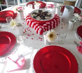 mesa de san valentn rosa y roja para nios, platos rojos mesa de San Valent n rosa y rojo