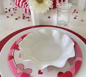 mesa de san valentn rosa y roja para nios
