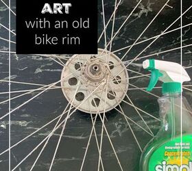 Arte reciclado de ruedas de bicicleta