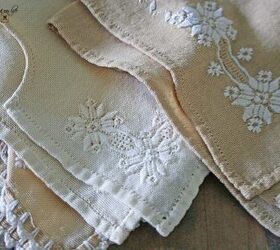 Thrifted Goodies - Utilizando piezas de lino vintage para hacer un camino de mesa