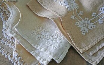 Artigos de segunda mão - Usando peças de linho vintage para fazer um caminho de mesa