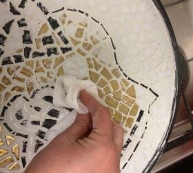 mesa de mosaico de resina