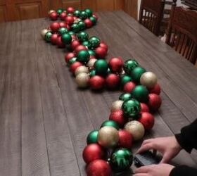 christmas decor how to make a beautiful diy ornament garland, DIY Christmas garland with ornaments