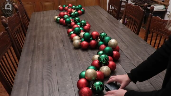 christmas decor how to make a beautiful diy ornament garland, DIY Christmas garland with ornaments