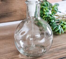 Squeeze clear glue into a glass vase for one of the all-time easiest decor hacks