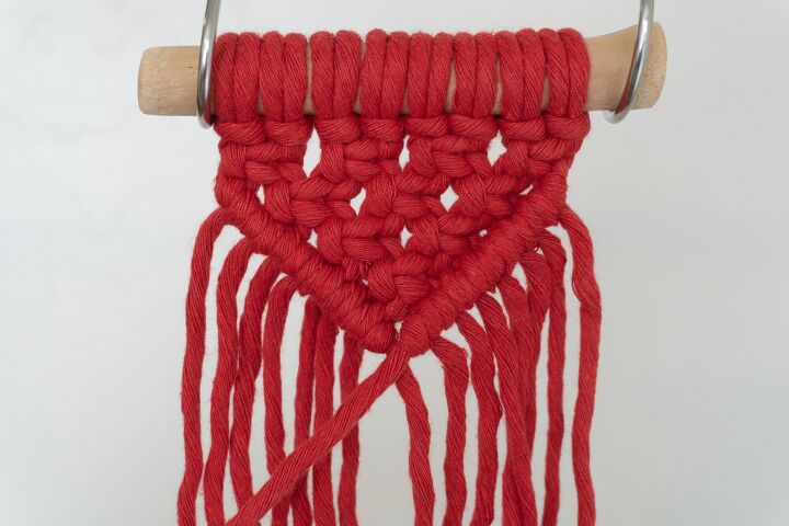 mini macrame wall hanging tutorial, I