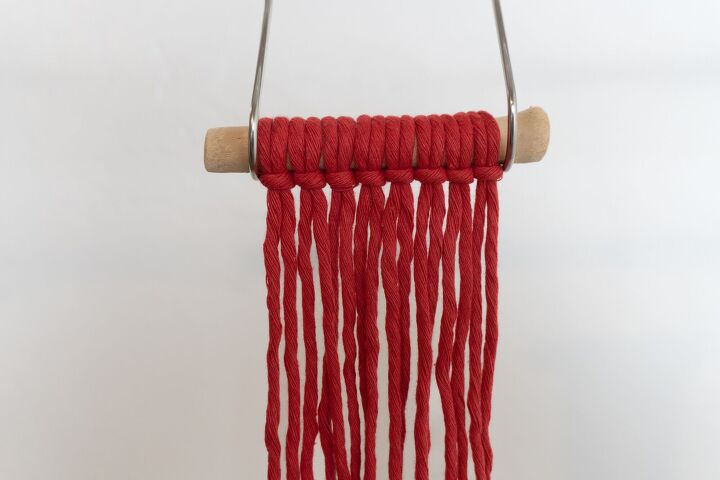 mini macrame wall hanging tutorial, A