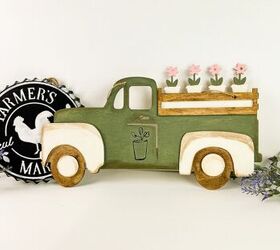 Letrero DIY Camión de Flores | Camión de Flores Frescas de Primavera