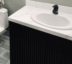 cmo hacer que su tocador de bao moderno por 63 dosis de diy, diy fluted bathroom vanity cabinet