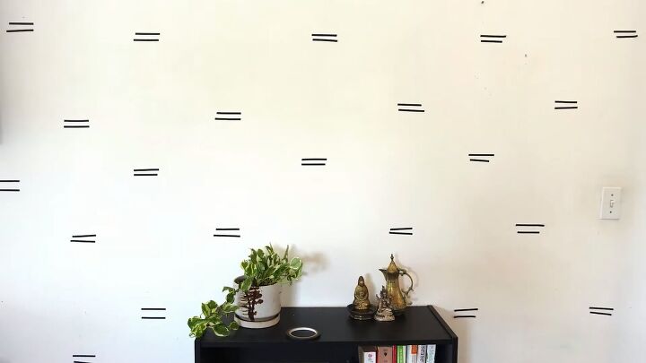 5 quick easy renter friendly washi tape accent wall ideas, Washi tape wall