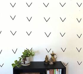 5 quick easy renter friendly washi tape accent wall ideas, V wall pattern with washi tape