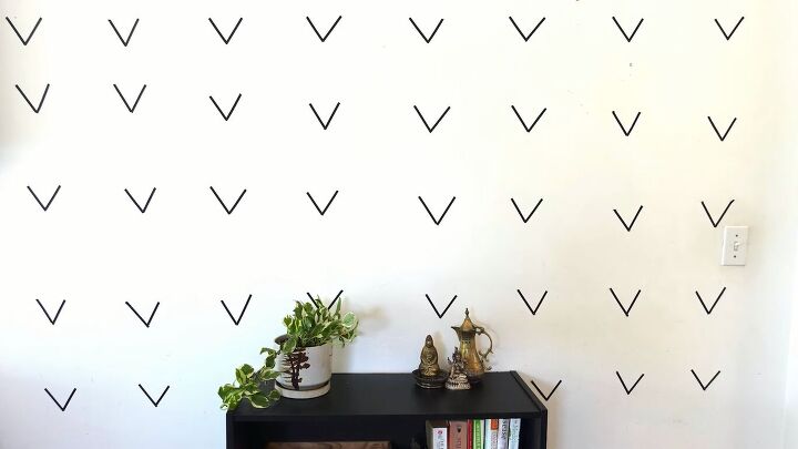 5 quick easy renter friendly washi tape accent wall ideas, V wall pattern with washi tape