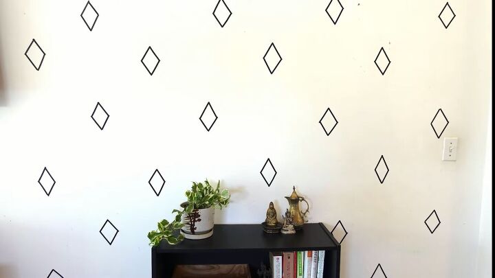 5 quick easy renter friendly washi tape accent wall ideas, DIY washi tape accent wall