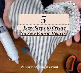 5 sencillos pasos para crear corazones de tela sin coser con materiales de desecho
