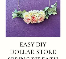 Corona primaveral fácil de hacer en una tienda de dólar