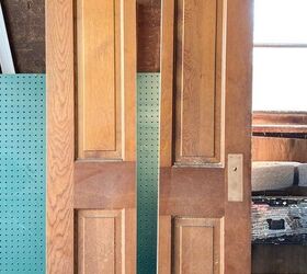 banco de bricolaje hecho de una puerta