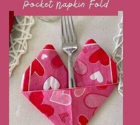 Cómo doblar servilletas de bolsillo con corazones de San Valentín