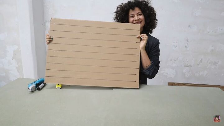 how to make a cardboard chair that holds weight looks chic, Making the base for the chair out of cardboard