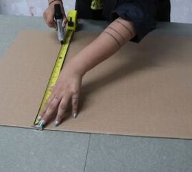 how to make a cardboard chair that holds weight looks chic, Measuring an L shape