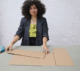 how to make a cardboard chair that holds weight looks chic, Cutting out the L shape