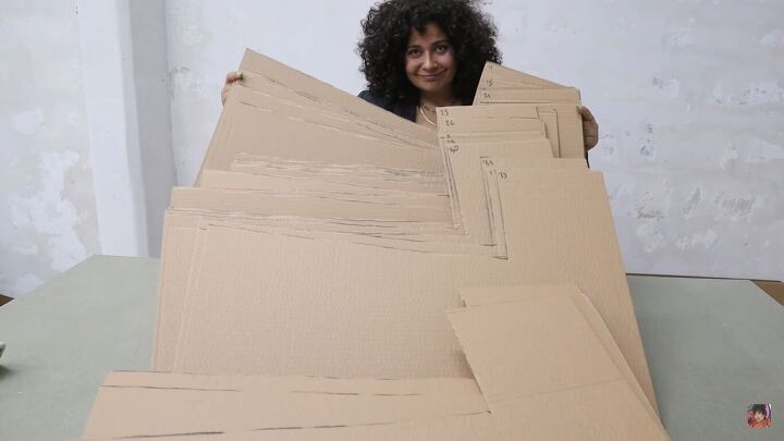 how to make a cardboard chair that holds weight looks chic, Step by step DIY cardboard chair tutorial