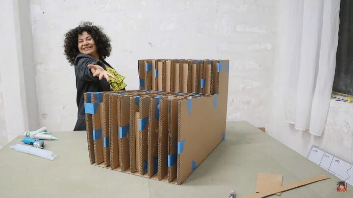 how to make a cardboard chair that holds weight looks chic, How to make a chair out of cardboard
