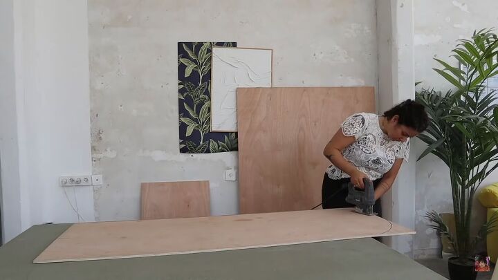 how to make a funky diy couch out of pool noodles, Cutting out the curved sides