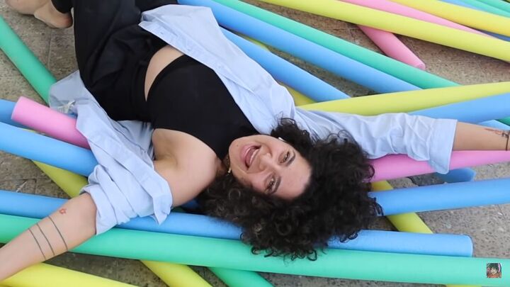 how to make a funky diy couch out of pool noodles, How to make a couch out of pool noodles