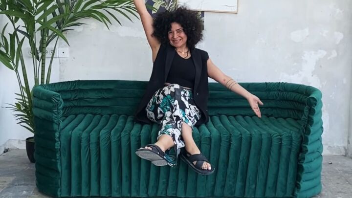 how to make a funky diy couch out of pool noodles, How to make a DIY couch out of pool noodles