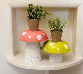 looking for cute mushroom decor make a diy mushroom plant stand, DIY mushroom plant stand decor