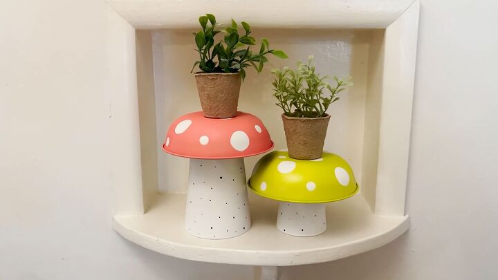 looking for cute mushroom decor make a diy mushroom plant stand, DIY mushroom plant stand decor