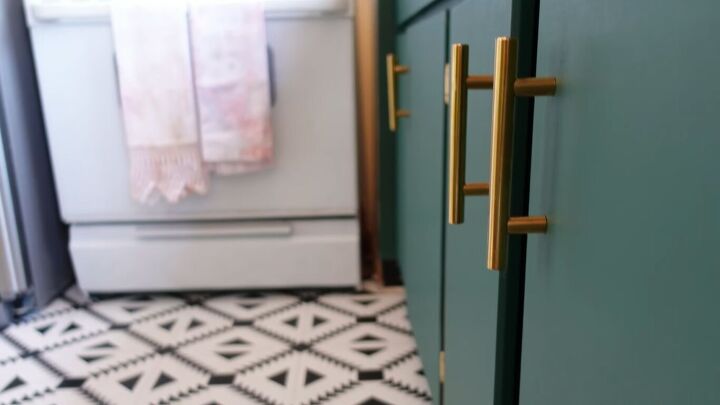 how to do a 70s old kitchen cabinets makeover on a budget, How to use peel and stick contact paper for cabinets