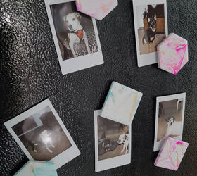 imanes de azulejos jaspeados con esmalte de uas, fotos de perros con azulejos