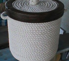 cesta de cuerda con tapa