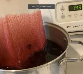 how to naturally color fabric with beet hibiscus turmeric dyes, Using a white paper towel to check the color