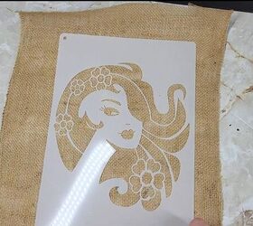 diy stencil wall scroll