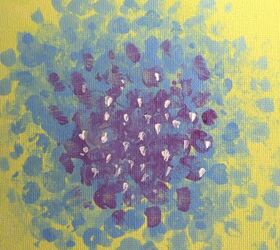 divirtete pintando hortensias con plstico de burbujas