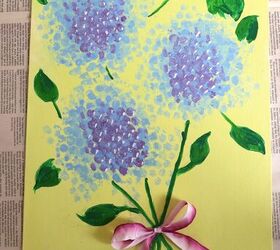divirtete pintando hortensias con plstico de burbujas