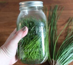 Soak vinegar and pine needles in a jar to copy this brilliant 10-minute hack