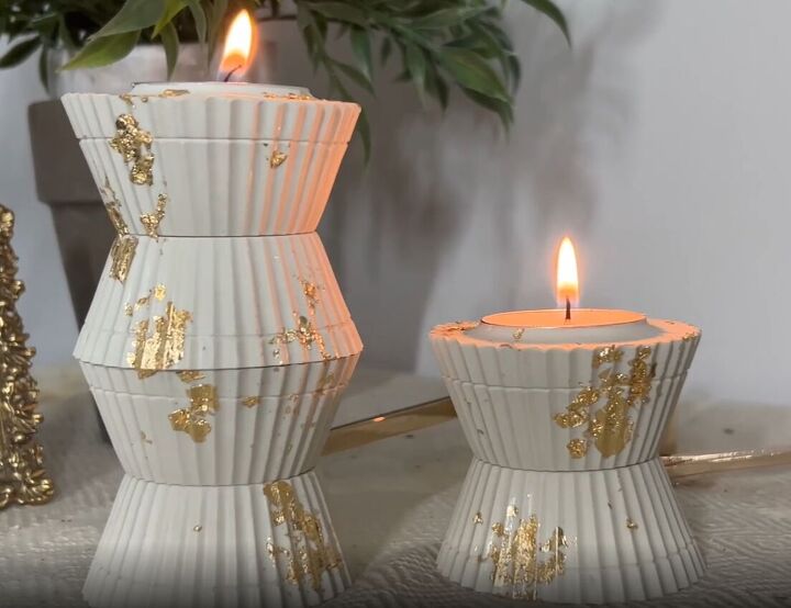 how to create stunning cupcake candle holders with plaster of paris, How to use silicone cupcake liners for plaster casting
