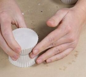 how to create stunning cupcake candle holders with plaster of paris, Adding a second cupcake plaster cast to the first