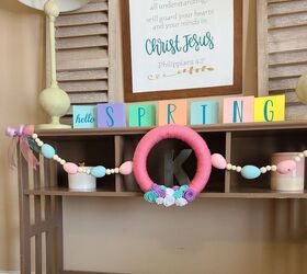 Wood Bead Garland: Easter Egg & Bead Garland for Spring