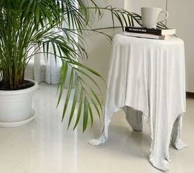 how to make a concrete side table with a cool optical illusion, DIY illusion table