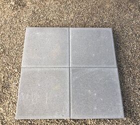 She lays 4 pavers in her backyard for the smartest outdoor idea