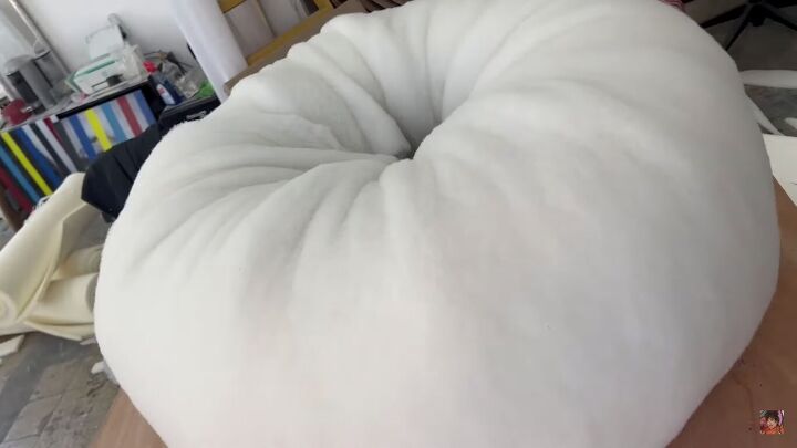 diy boa pouf dupe how to make a cute donut chair, How to make a boa pouf dupe
